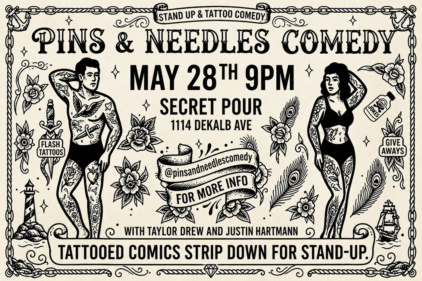 May 28th Deven Pagliaro Brings Abstract and Character Paintings to Pins & Needles Comedy
