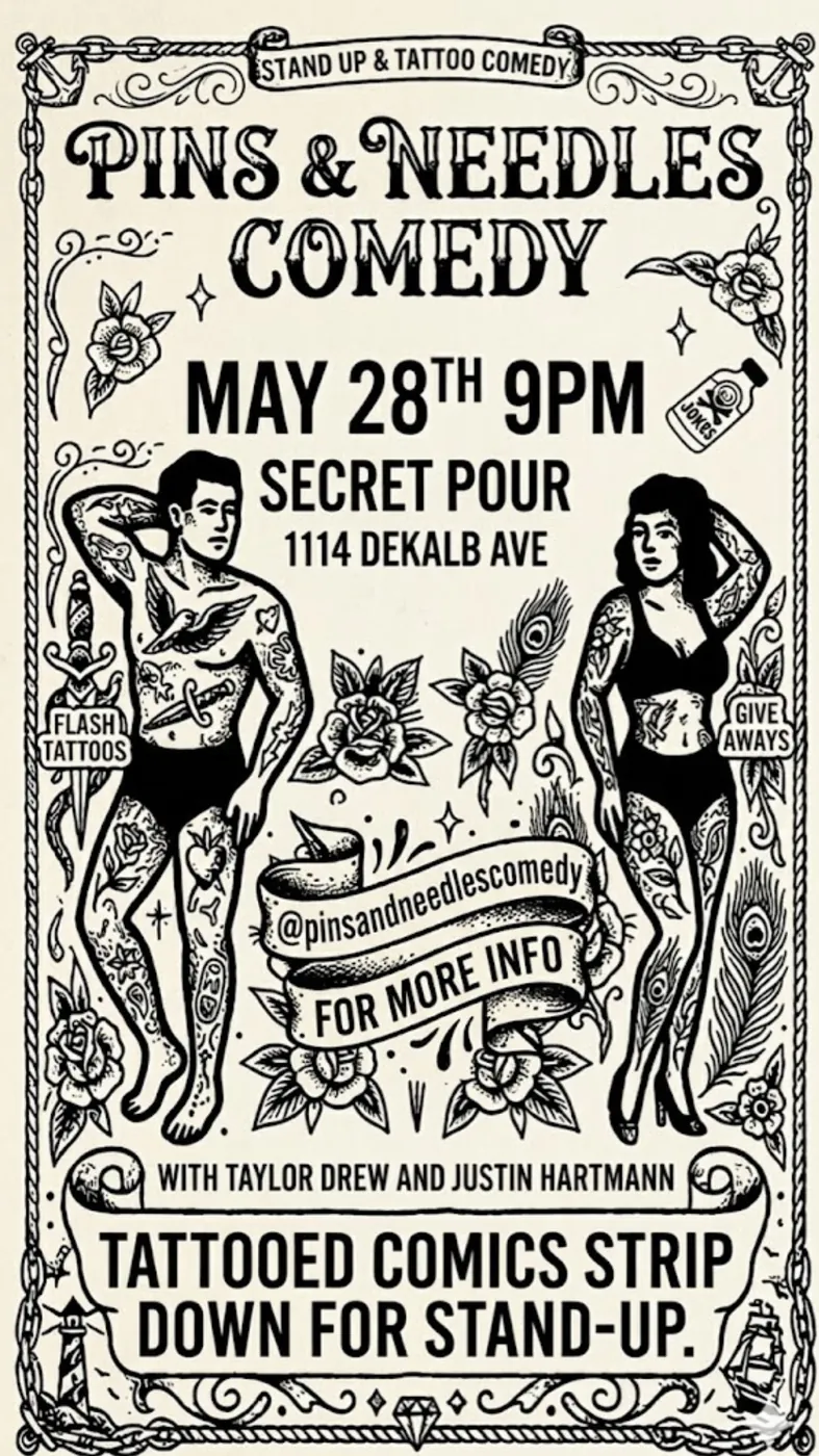 Pins & Needles Comedy Announces May 28 Lineup at Secret Pour